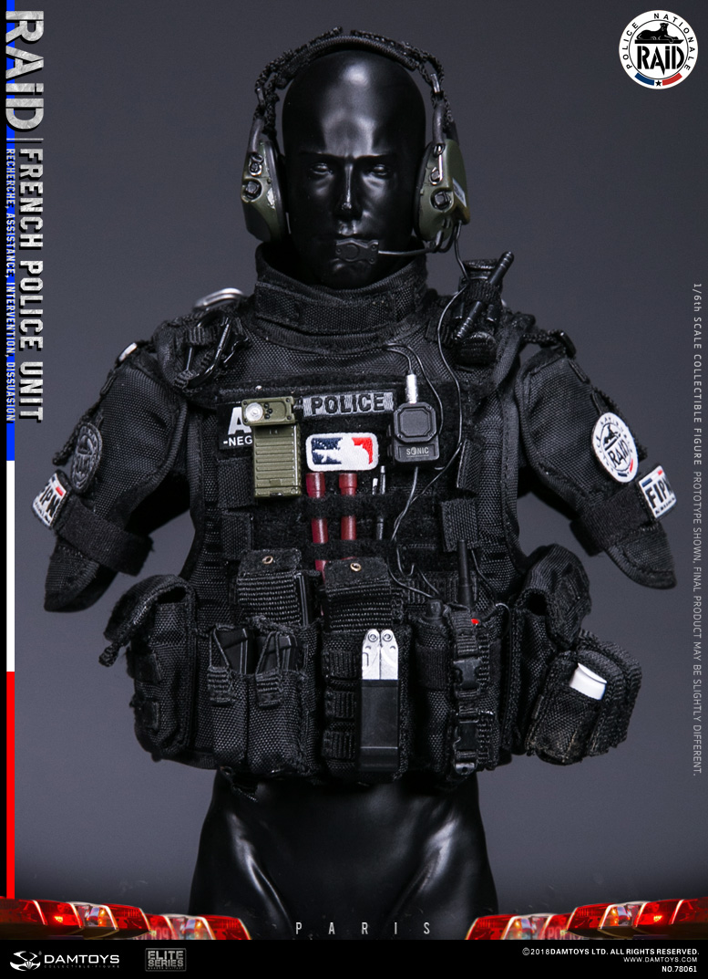 Y75-21 1//6 scale DAMTOYS 78061 FRENCH POLICE Tactical vest set